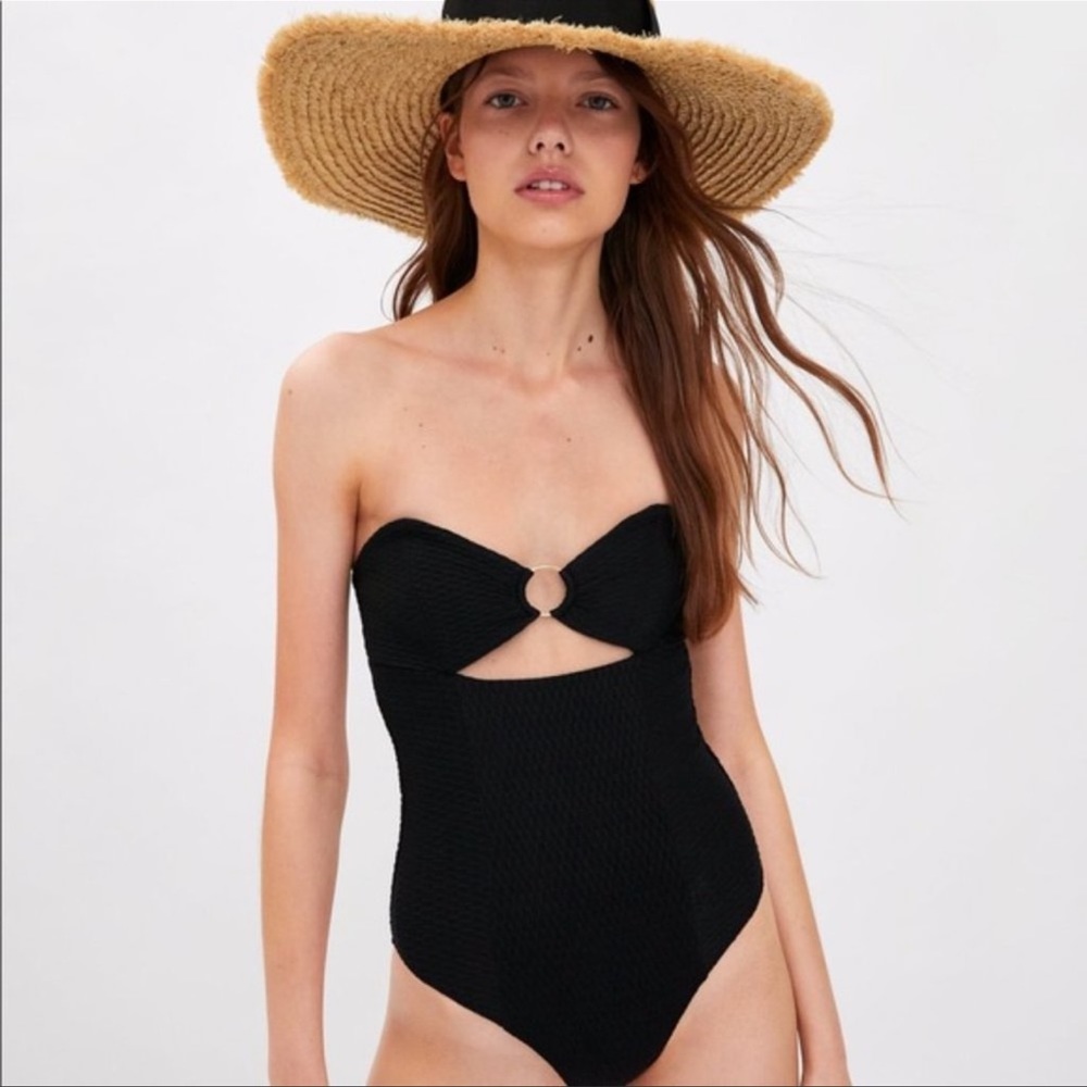 zara one piece swim nwt